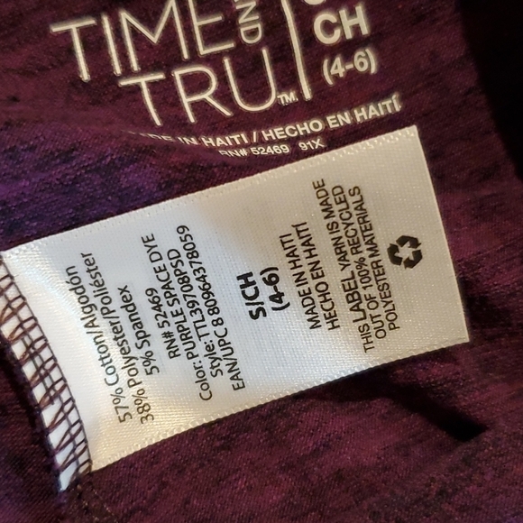 Time & Tru purple yoga pants Small EUC - Picture 4 of 5